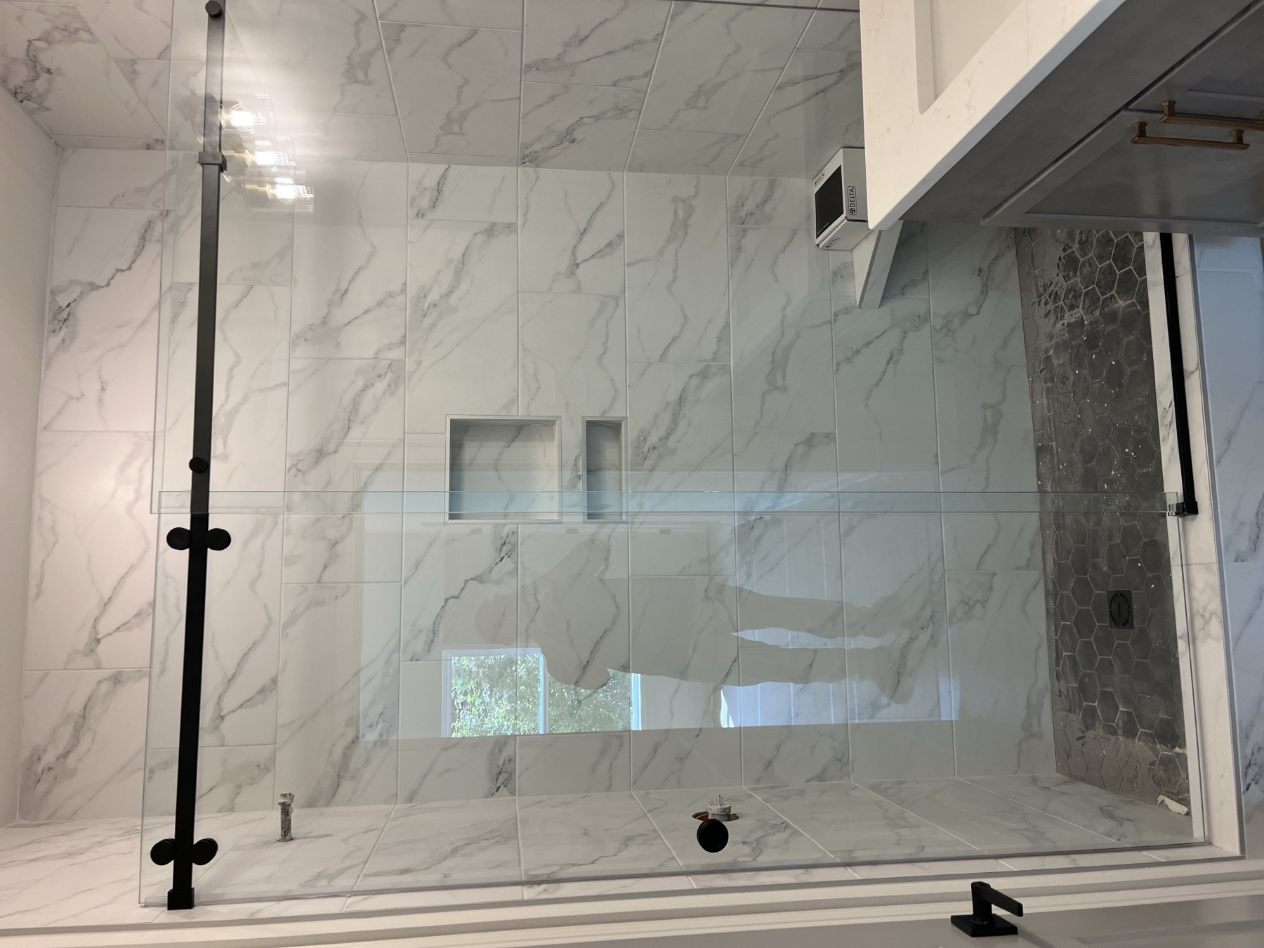 Marble shower renovation